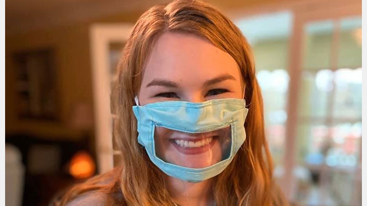 PHOTO: Student Designs Coronavirus Face Masks For Deaf And Hard Of Hearing People