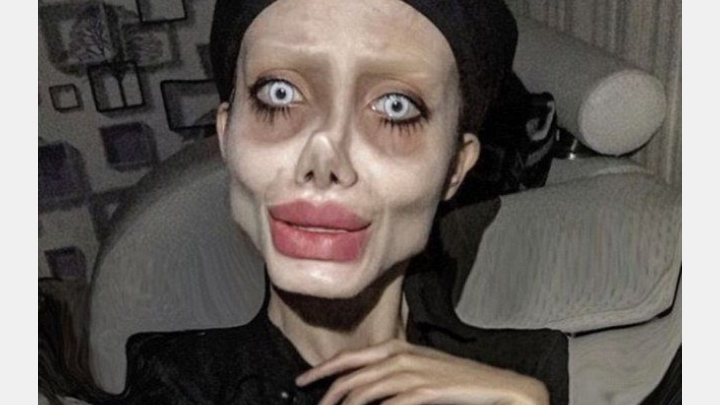 Shocking! Zombie version of Angelina Jolie probably is on a ventilator