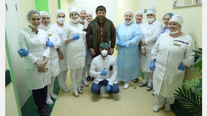 Costume fights: Who is better suited to Putin or Kadyrov in a pandemic suit?